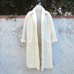 Fashion First vintage cream drop shoulder coat M